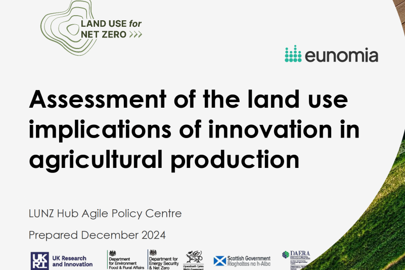 Assessment of the land use implications of innovation in agricultural production