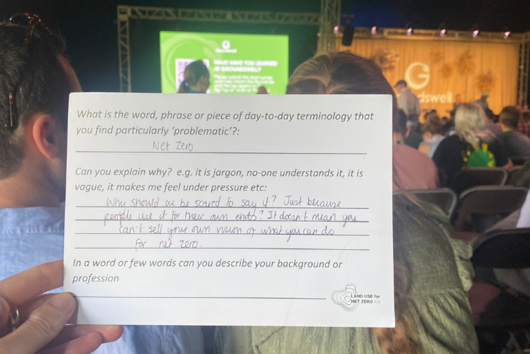 Language matters - net zero